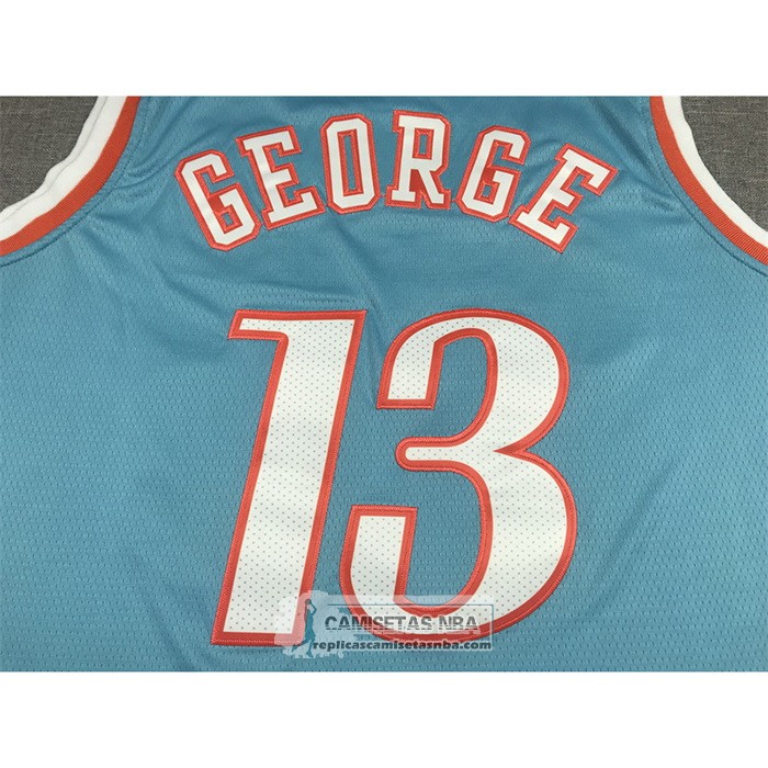Camiseta Los Angeles Clippers Paul George NO 13 Ciudad 2021-22 Azul